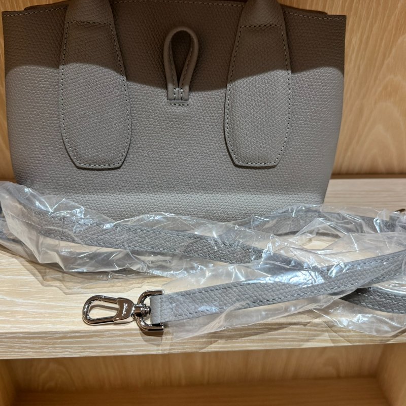 Longchamp Roseau xs 大象灰 竹節 近全新-4