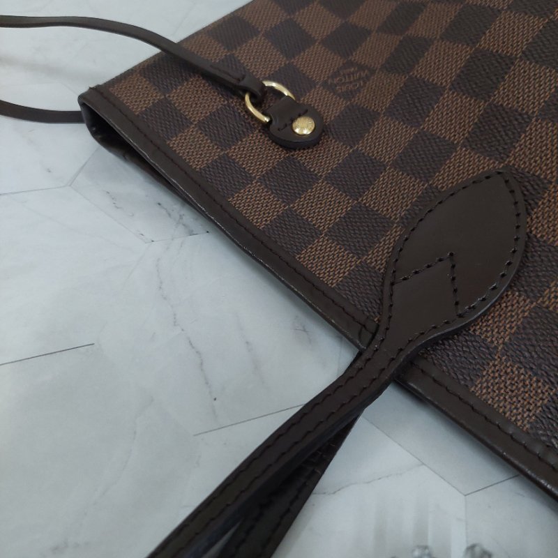LV Neverfull MM🌈實品拍照🌈中款 棋盤格 托特包 N51105~~二手約8.5成新-25