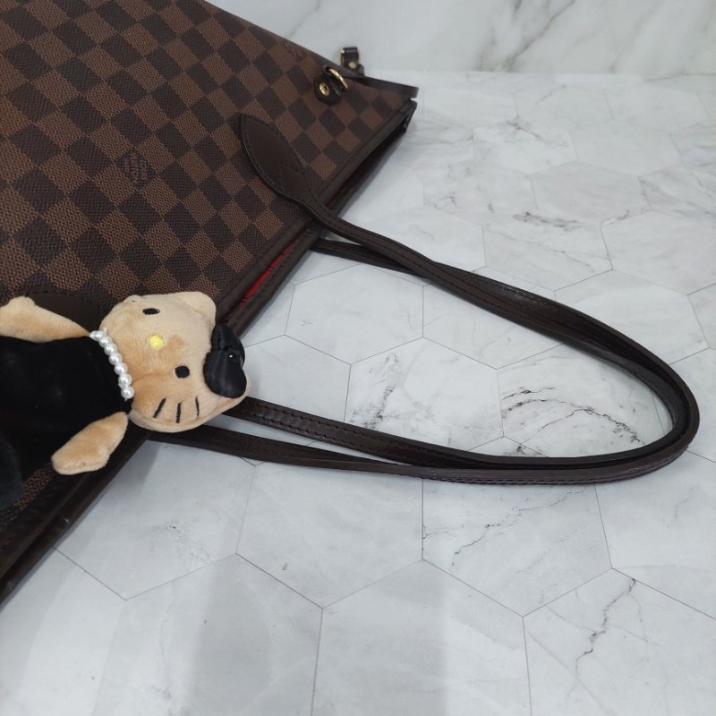 LV Neverfull MM🌈實品拍照🌈中款 棋盤格 托特包 N51105~~二手約8.5成新-52