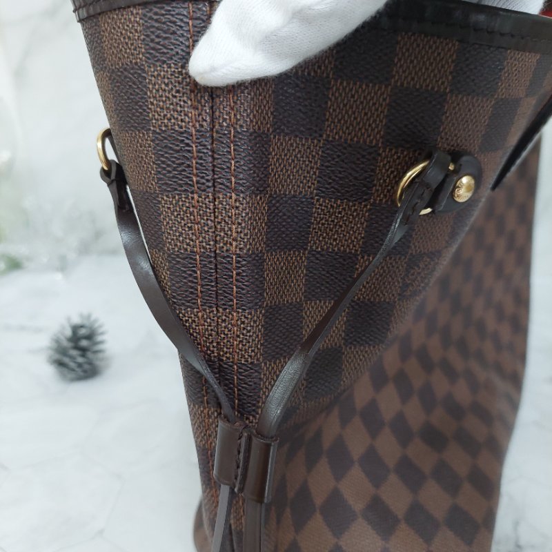 LV Neverfull MM🌈實品拍照🌈中款 棋盤格 托特包 N51105~~二手約8.5成新-62