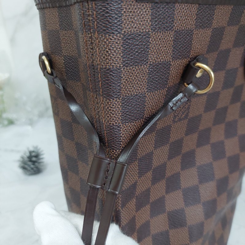 LV Neverfull MM🌈實品拍照🌈中款 棋盤格 托特包 N51105~~二手約8.5成新-85