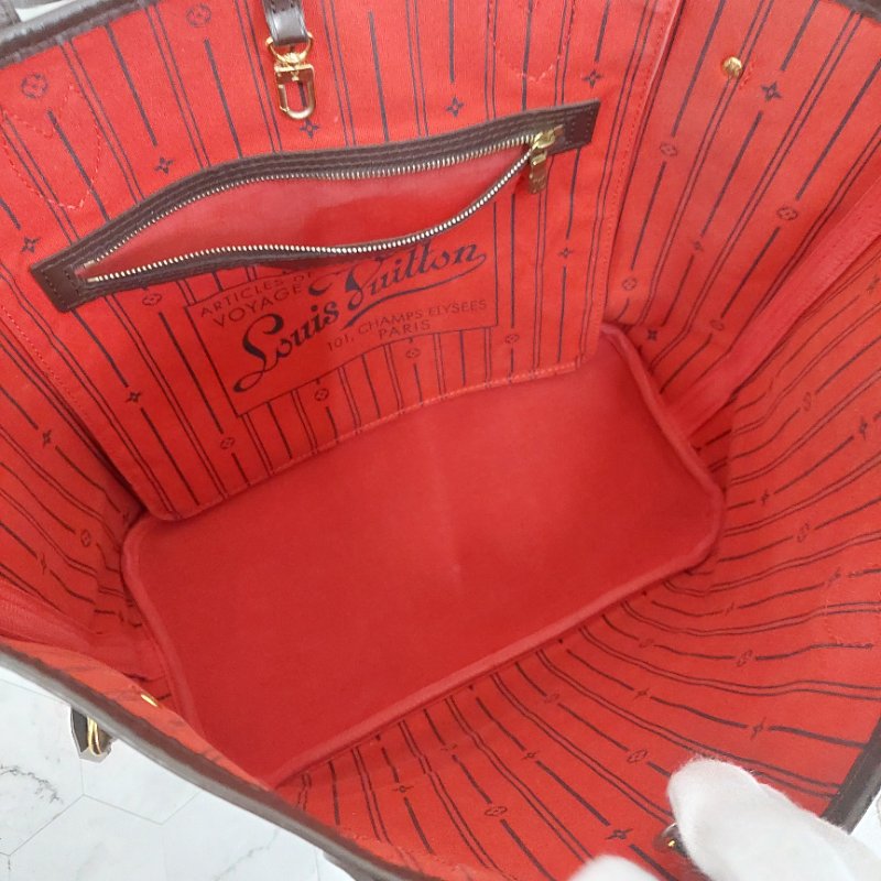 LV Neverfull MM🌈實品拍照🌈中款 棋盤格 托特包 N51105~~二手約8.5成新-94