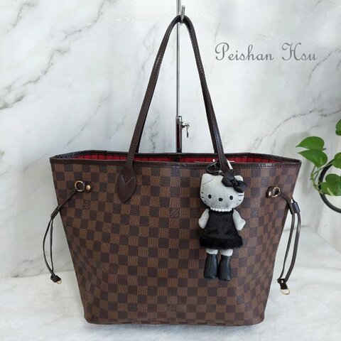 LV Neverfull MM🌈實品拍照🌈中款 棋盤格 托特包 N51105~~二手約8.5成新