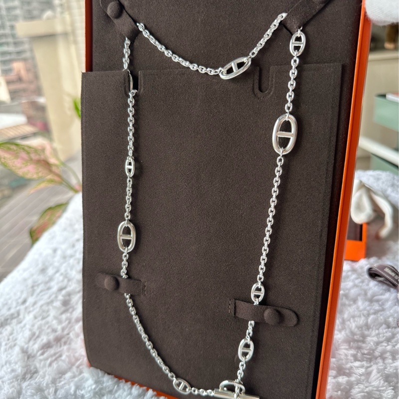 愛馬仕925純銀項鍊 長120CM-1