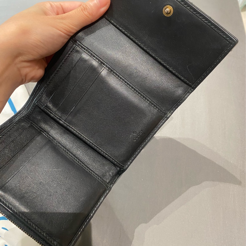 Gucci馬蒙三折短夾-11