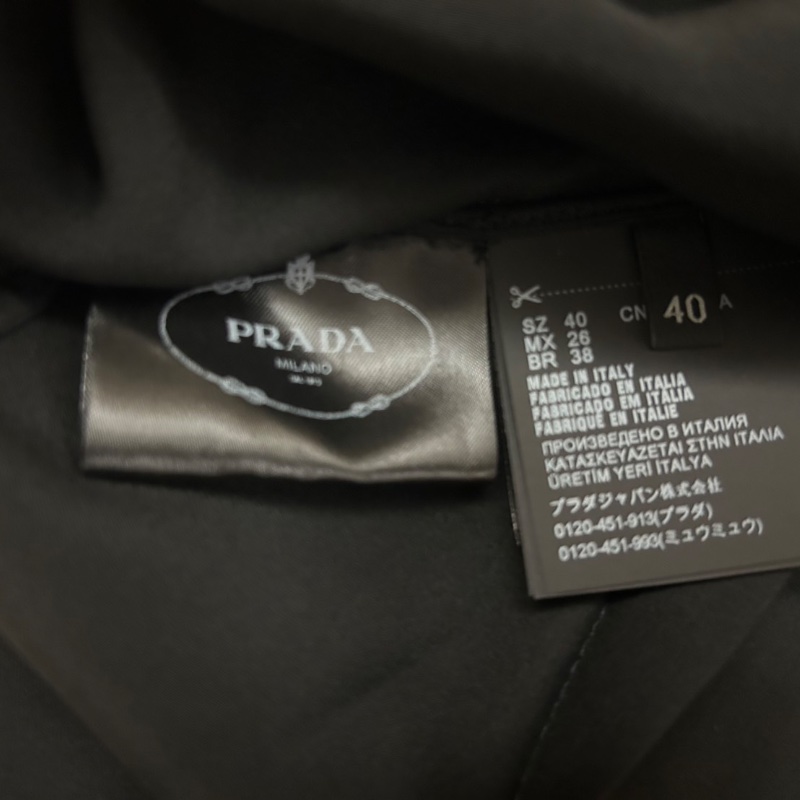 PRADA 蕾絲拼接真絲背心｜黑色｜百搭短版吊帶款-4