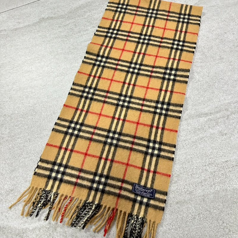 BURBERRY經典格紋羔羊毛圍巾 極美✨-2