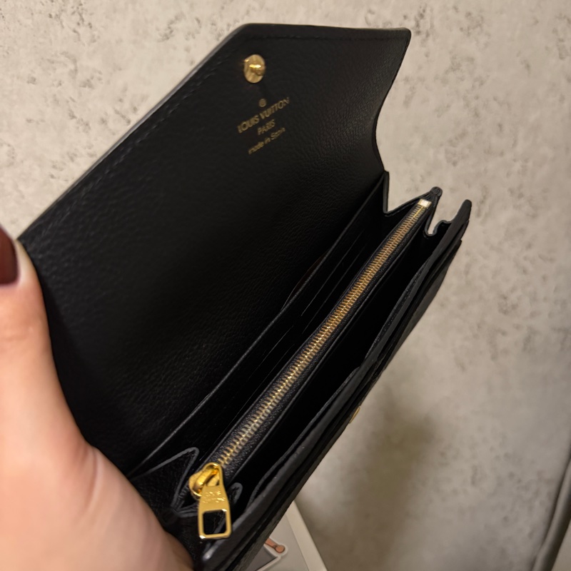 LV 荔枝壓紋經典老花款長夾-2