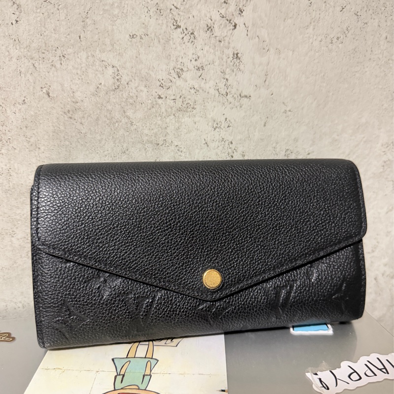 LV 荔枝壓紋經典老花款長夾-5