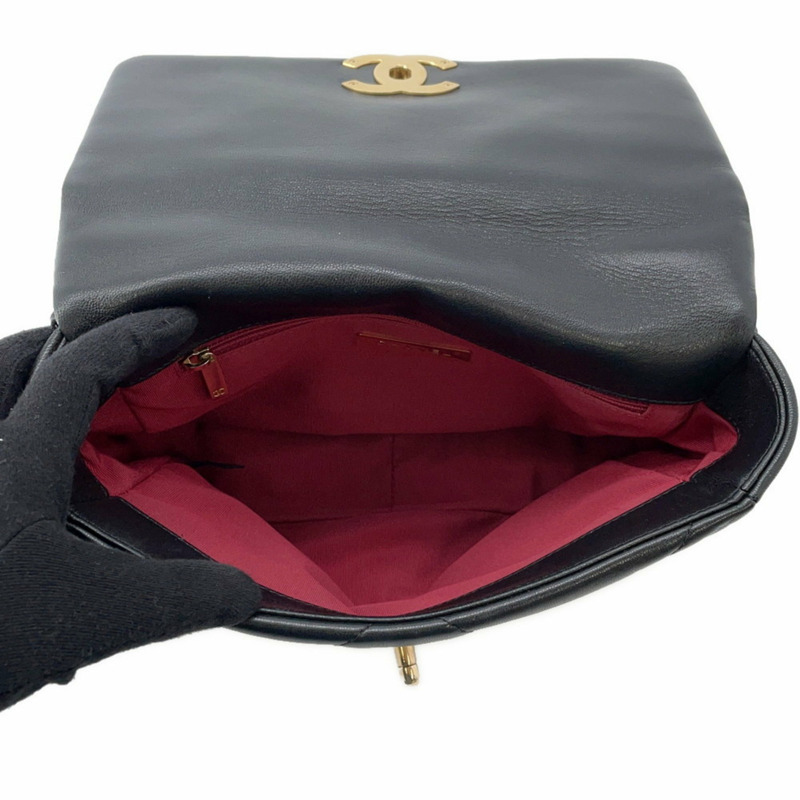 香奈兒鏈單背包,絎縫可可標誌款,CHANEL19 小羊皮,AS1160,香奈兒兩用款-4