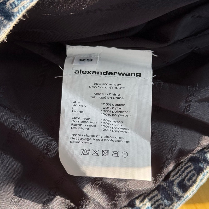 00297 alexander wang黑藍滿印羽絨服xs碼，帶吊牌-6