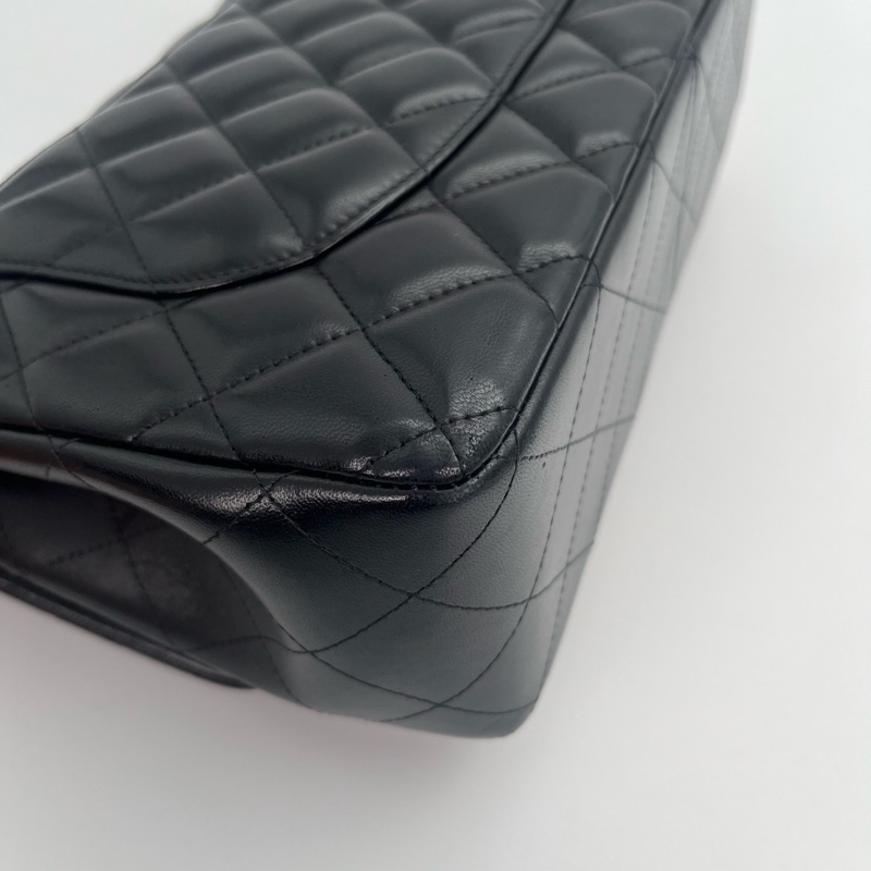 「JL精品代購」香奈兒黑金羊jumbo cf30 菱格飽滿-11