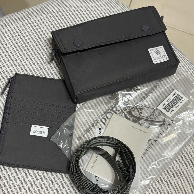 ［男女皆可］PORTER INTERNATIONAL -方正多層MID斜背包 側背包 WOC 隨身包-1