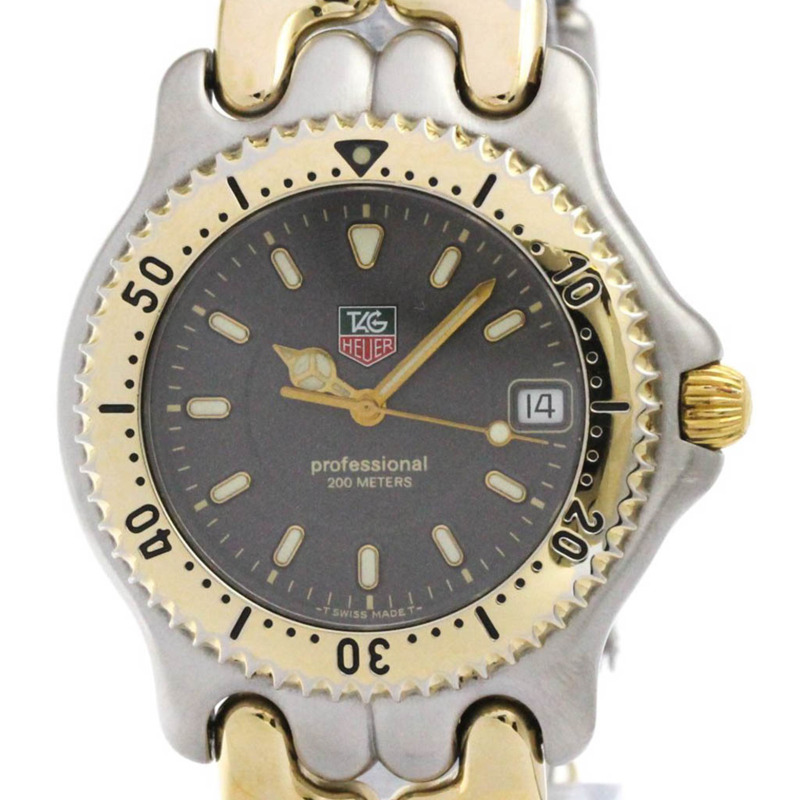 TAG HEUER Sel Professional 200公尺鍍金鋼錶 WG1120 拋光-0