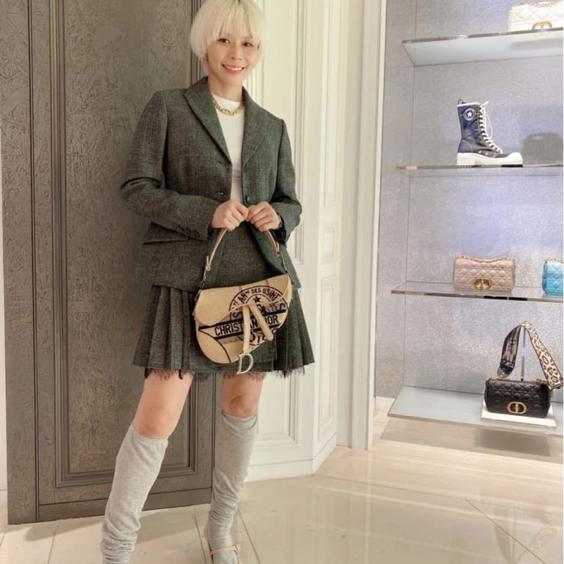 Dior Saddle bag 棉麻馬鞍包-5