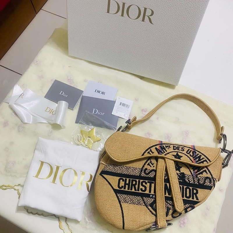 Dior Saddle bag 棉麻馬鞍包-8