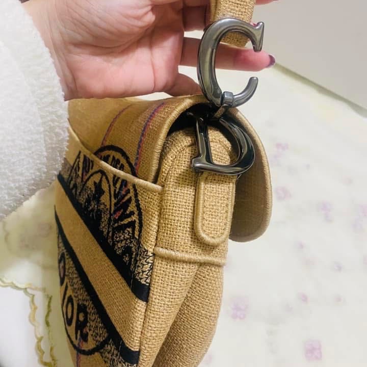 Dior Saddle bag 棉麻馬鞍包-17