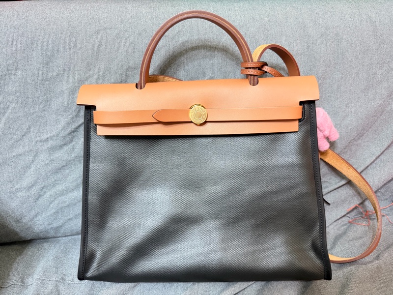 Hermes 愛馬仕herbag/防水布-0