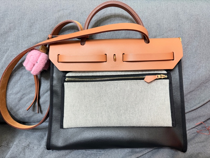Hermes 愛馬仕herbag/防水布-10