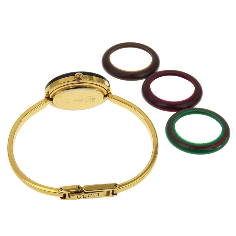 Gucci Change Bezel腕錶，Cal. 978.002，11/12，鍍金石英機芯，模擬顯示，白色錶盤，女士款-4