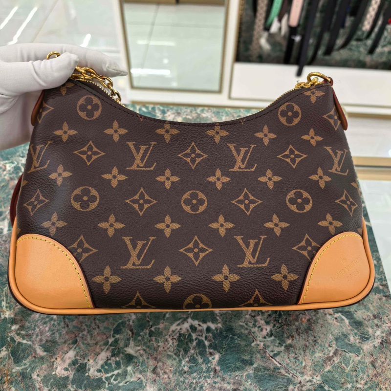 【99.9新】路易威登LV 黃牛角包 Boulogne老花 可以腋下背 也可以斜挎 非常耐用 芯片-2