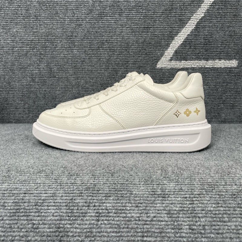 二手lv白色荔枝紋皮面松糕鞋40碼35729-1