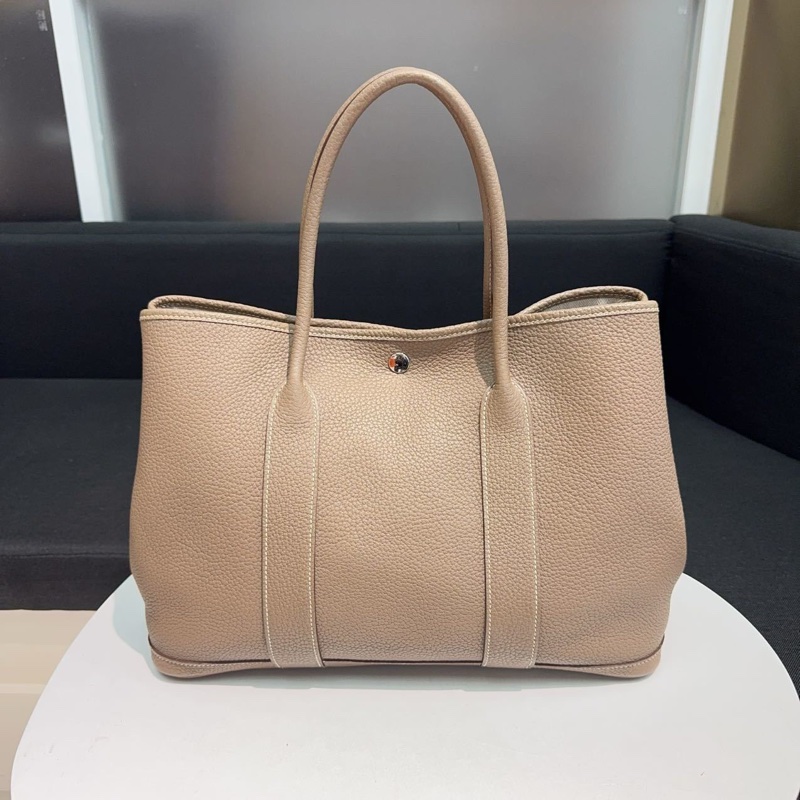 98新Hermes/愛馬仕garden party花園36大象灰銀扣A刻 輕微使用痕跡 配件無-6