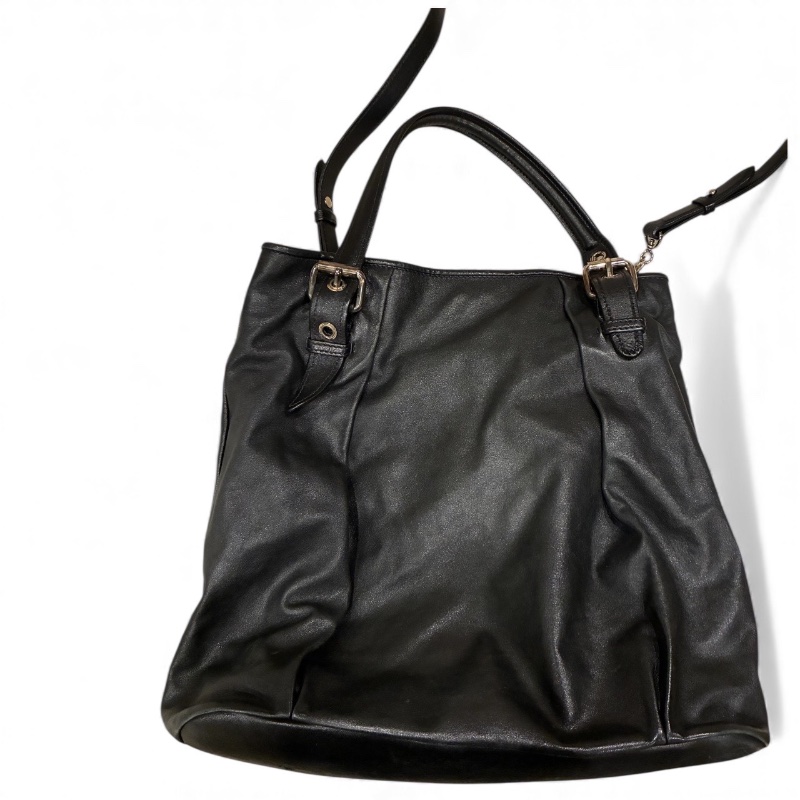 Miu Miu 經典皺褶Coffer包 | 義大利製 |LUX METAL|(黑色皮質/附長背帶/鎖匙/保卡/發票/美品-6