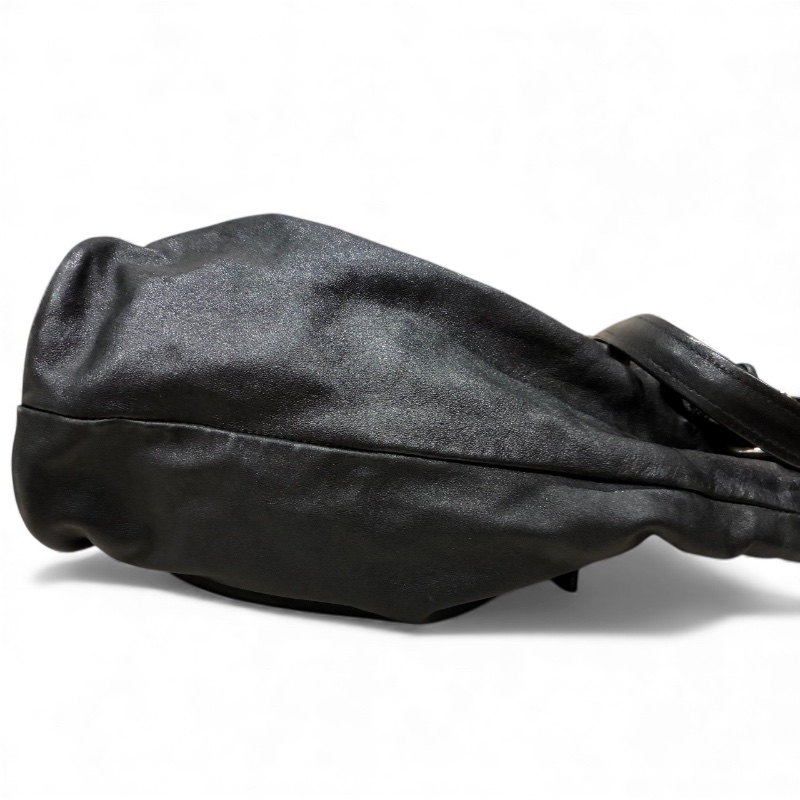 Miu Miu 經典皺褶Coffer包 | 義大利製 |LUX METAL|(黑色皮質/附長背帶/鎖匙/保卡/發票/美品-9