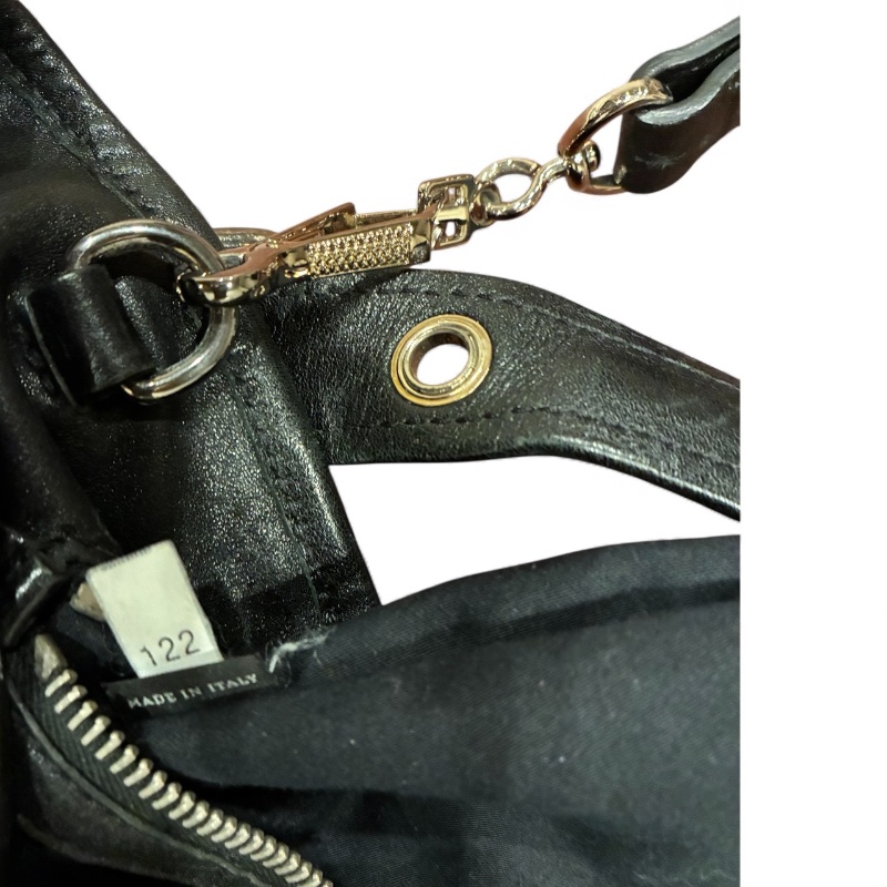 Miu Miu 經典皺褶Coffer包 | 義大利製 |LUX METAL|(黑色皮質/附長背帶/鎖匙/保卡/發票/美品-15