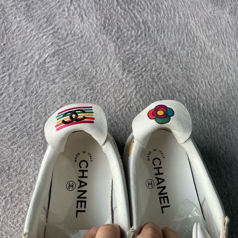 chanel塗鴉帆布鞋37.5碼無盒，成色充新穿兩次，鞋底刻字都在-8