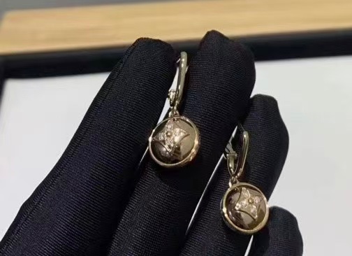 LV 18K金鑽石耳環 99新配件盒子-2