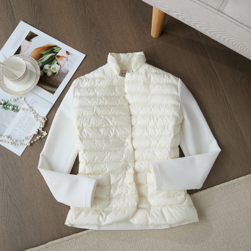 🈹*減價 超值* MONCLER 白色優雅拼接款外套-1