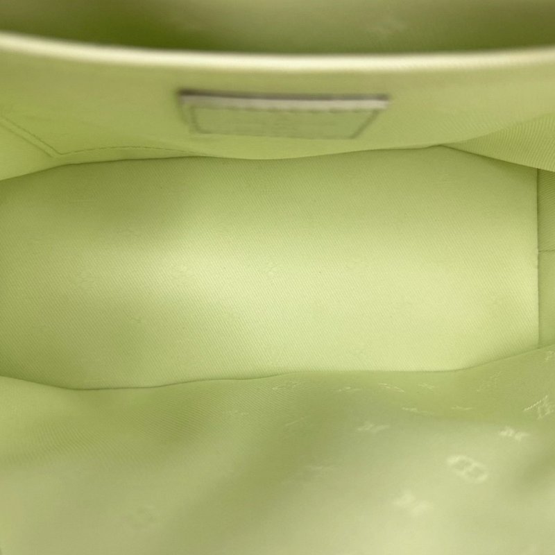 LV Alma BB淺綠色老花壓印皮革貝殼手提斜背包 23*17*11.5 98新配件塵袋-5