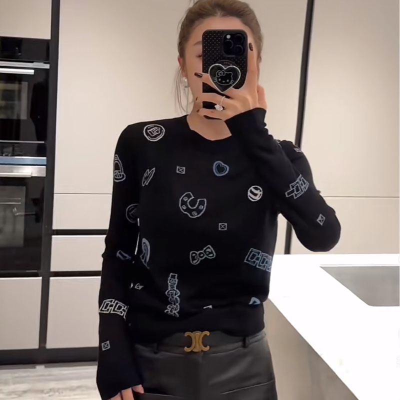 💖Hermes 針織上衣 黑色 全新💖 40號 2025新款-0