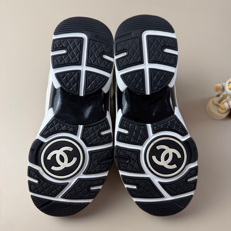 CHANEL/香奈兒 黑白熊貓系帶休閒鞋 36碼 98新 品相不錯/YLP3503-8