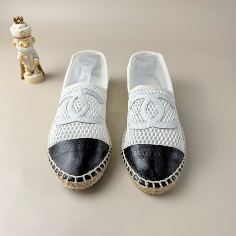 CHANEL/香奈儿 黑白织面渔夫鞋 39码 99新 品相完美-0