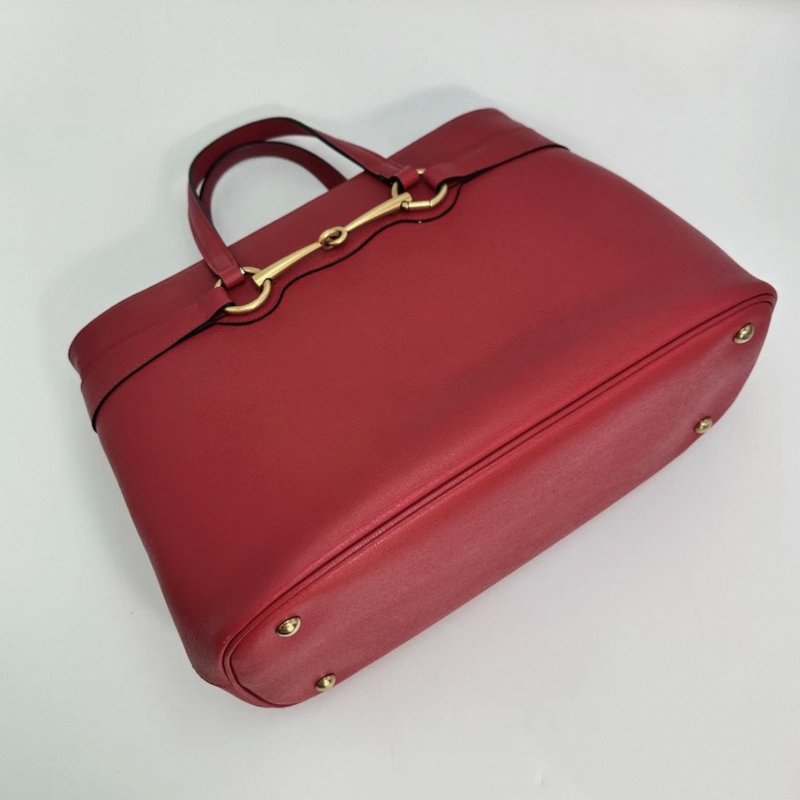 GUCCI 紅色金扣手提肩背斜背包33*24*13 全新閒置配件塵袋-1