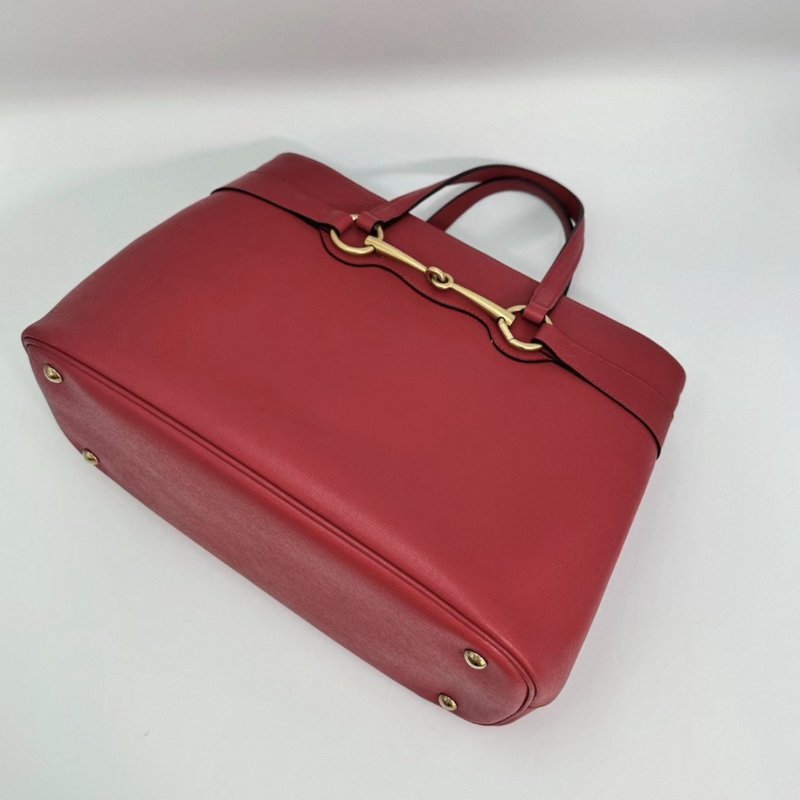 GUCCI 紅色金扣手提肩背斜背包33*24*13 全新閒置配件塵袋-2