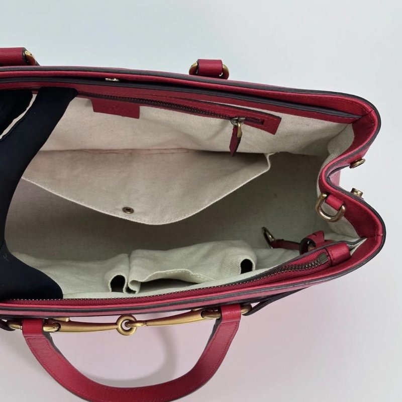 GUCCI 紅色金扣手提肩背斜背包33*24*13 全新閒置配件塵袋-4