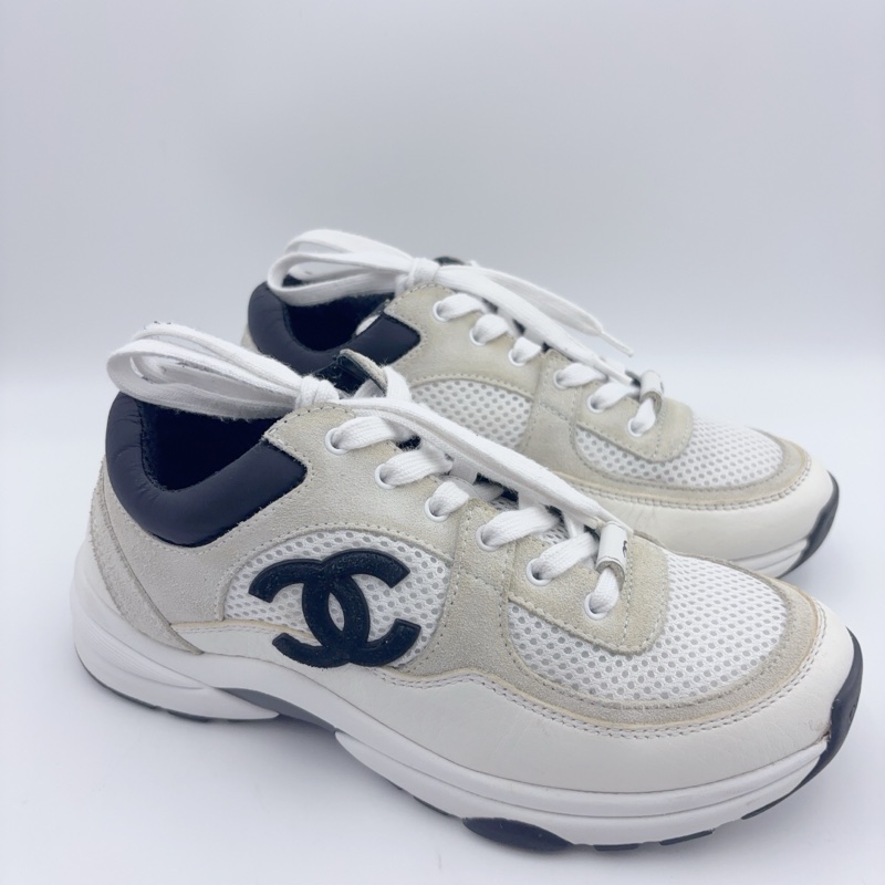 99新/香奈兒/36碼/黑白熊貓運動鞋/01824-0