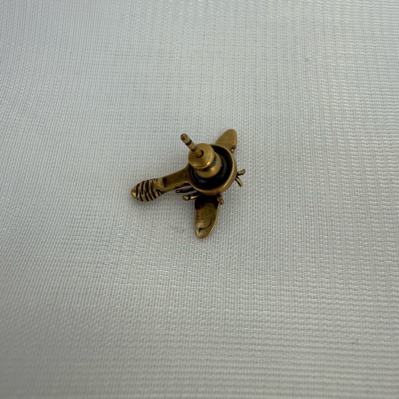 Dior迪奧小蜜蜂 字母復古耳釘  99新-3