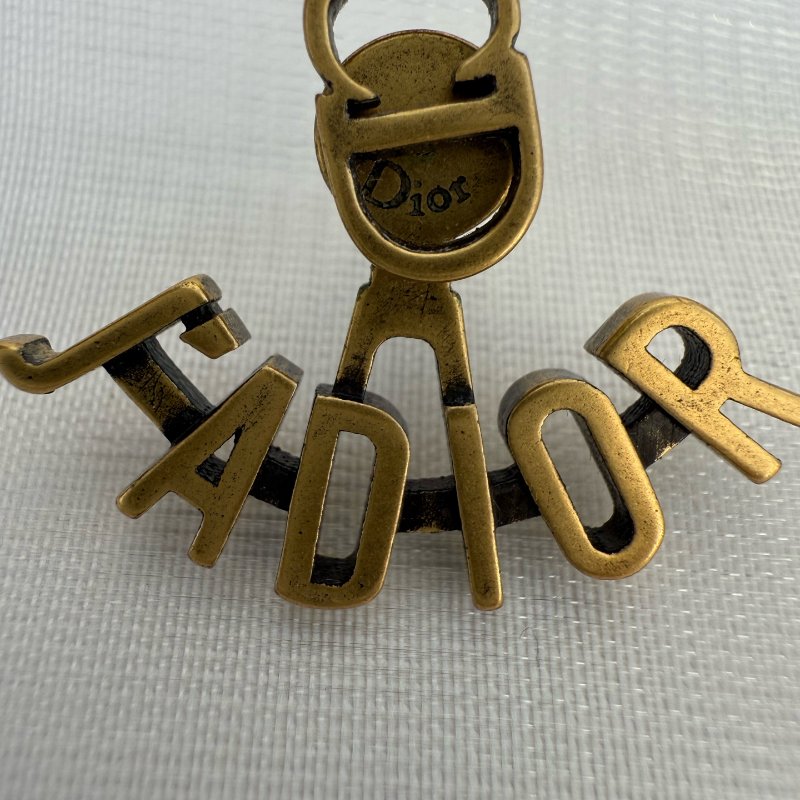 Dior迪奧小蜜蜂 字母復古耳釘  99新-4