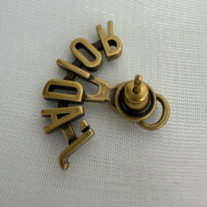 Dior迪奧小蜜蜂 字母復古耳釘  99新-5
