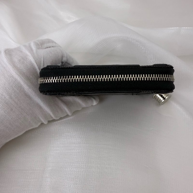 BVLGARI 宝格丽 短款拉鍊錢包 黑色 97新-4