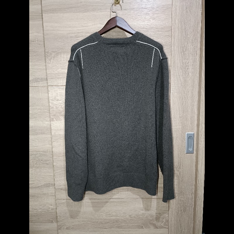 Allsaints Strike Crew 灰色 羊毛 駝毛 毛衣 針織衫 男M-4