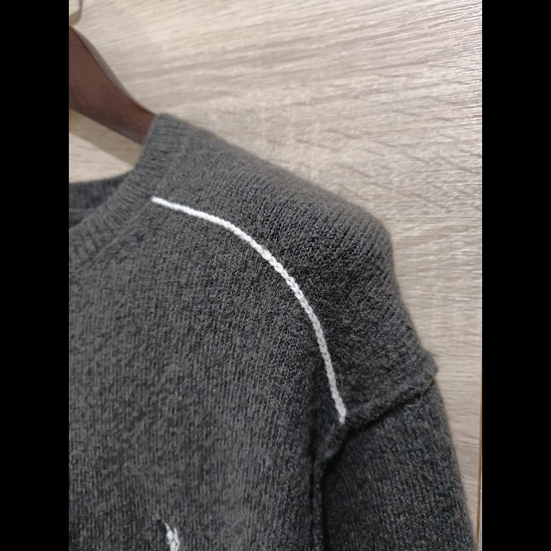 Allsaints Strike Crew 灰色 羊毛 駝毛 毛衣 針織衫 男M-6