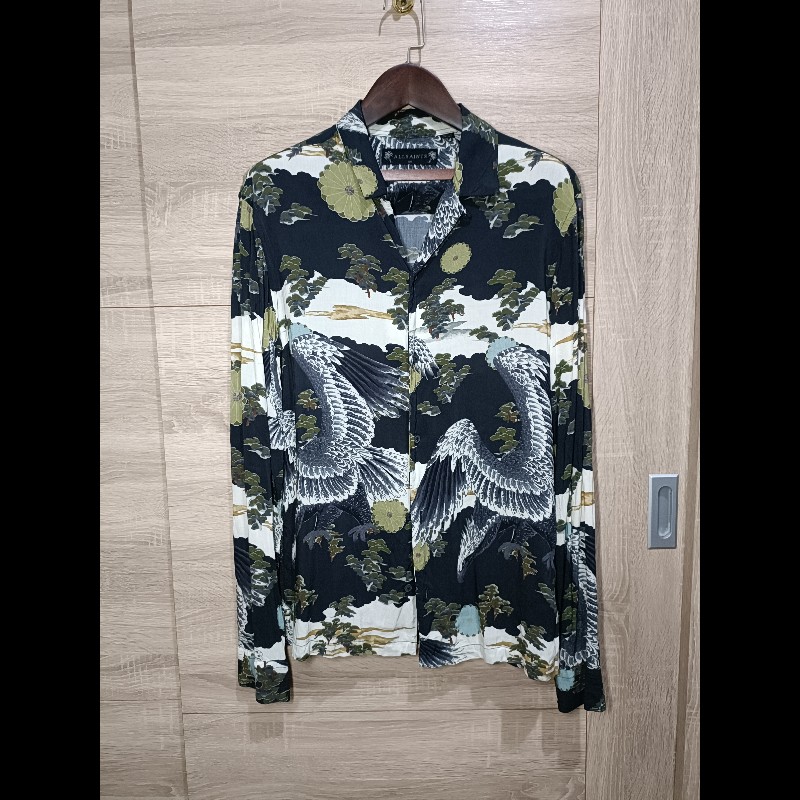 Allsaints Descent LS Shirt 花襯衫 夏威夷襯衫 開領襯衫 男XS-0