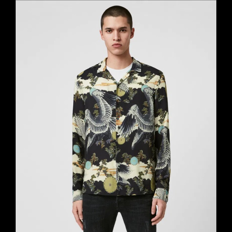 Allsaints Descent LS Shirt 花襯衫 夏威夷襯衫 開領襯衫 男XS-1
