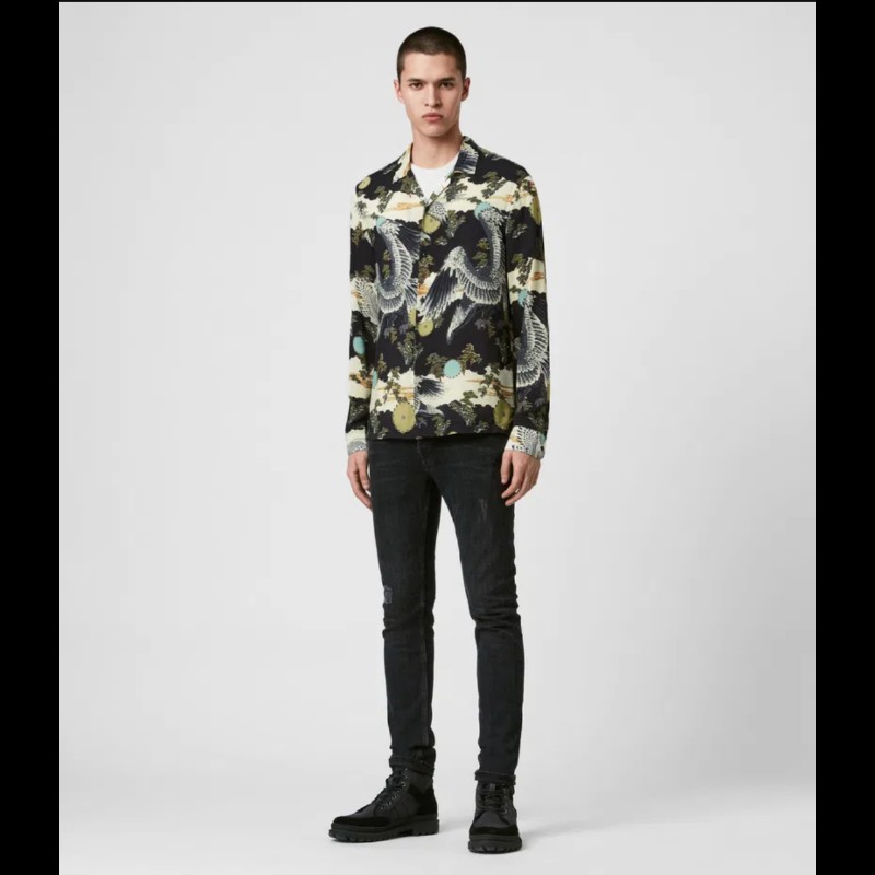 Allsaints Descent LS Shirt 花襯衫 夏威夷襯衫 開領襯衫 男XS-2